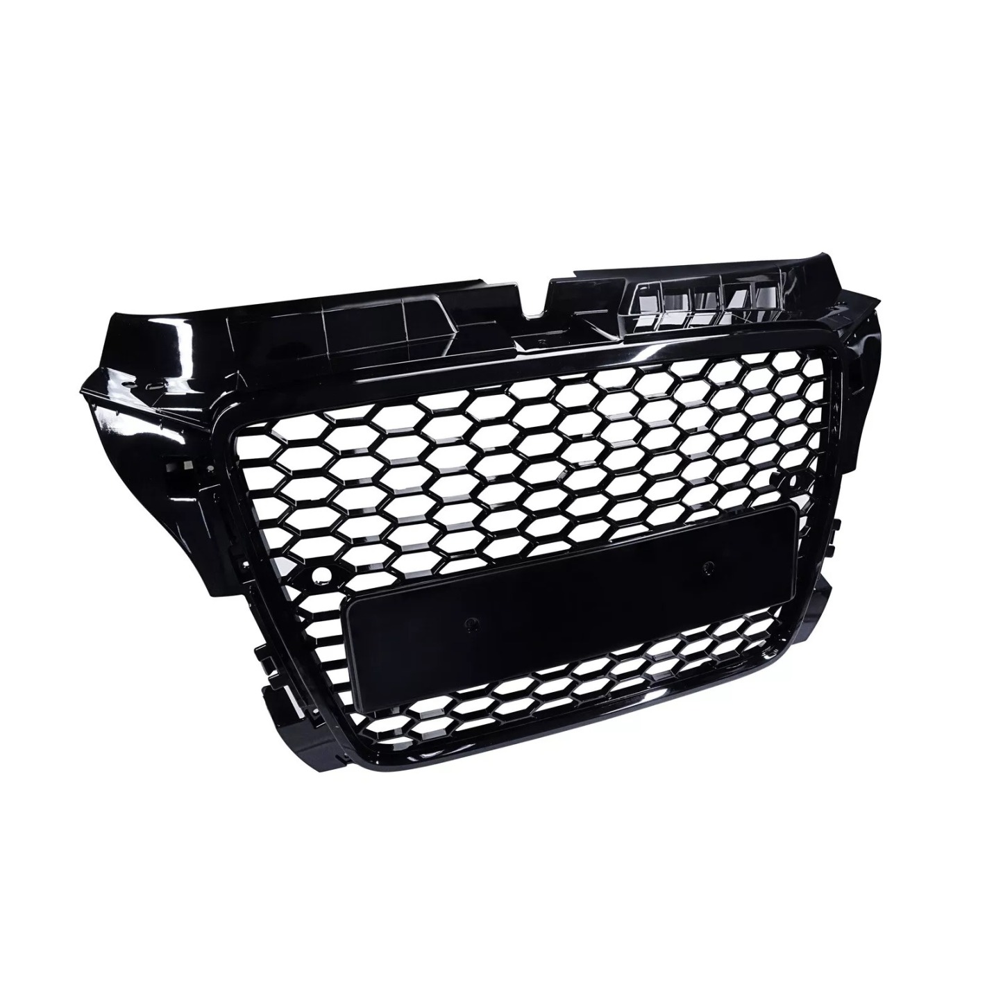 For 2008-2012 Audi A3 8P S3 RS Style Grill Gloss Black Honeycomb Mesh Front Bumper Grille