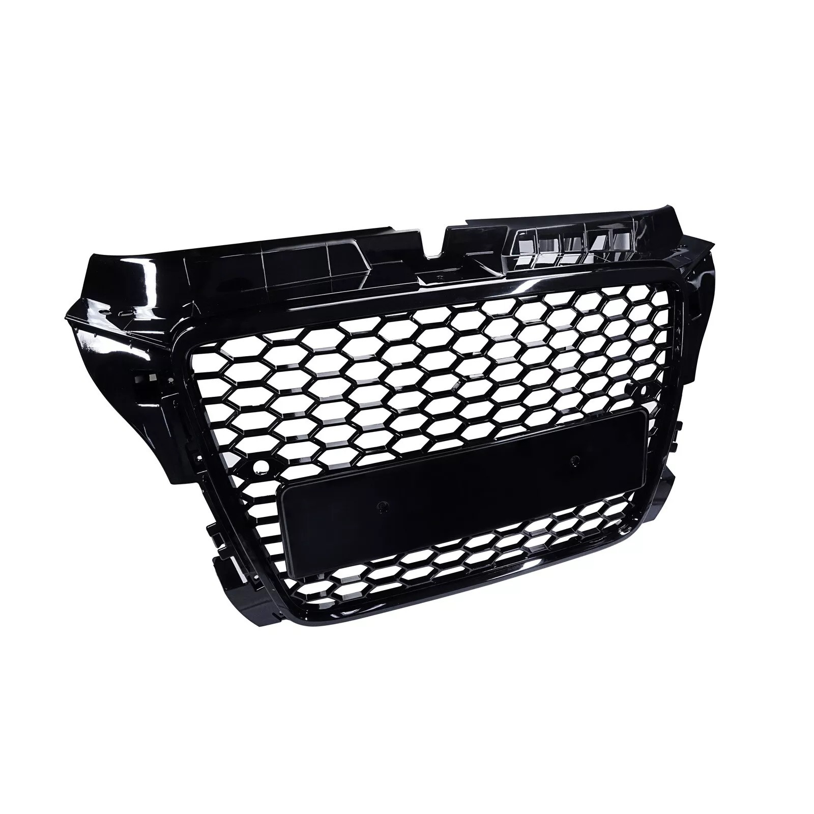 For 2008-2012 Audi A3 8P S3 RS Style Grill Gloss Black Honeycomb Mesh Front Bumper Grille