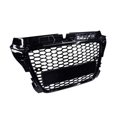 For 2008-2012 Audi A3 8P S3 RS Style Grill Gloss Black Honeycomb Mesh Front Bumper Grille