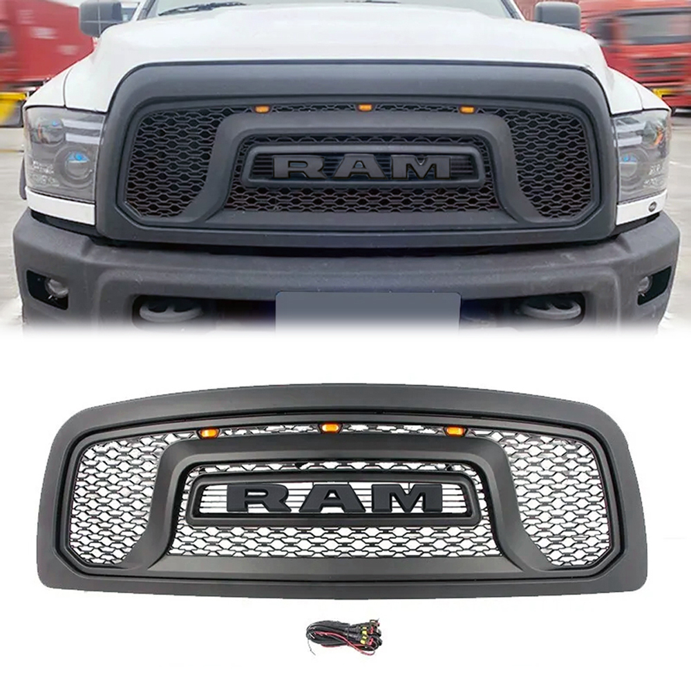 For 2013-2018 Dodge Ram 2500 3500 Grill Rebel Style Replacement Front Grille Matte Black