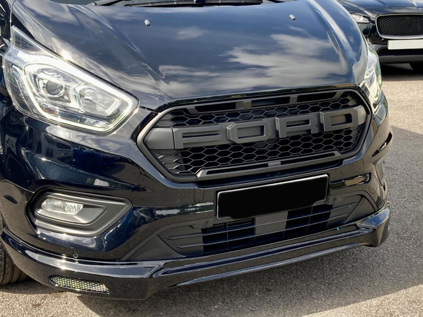 Front Grille For Transit Custom 2018-2023 Trail Raptor Style Front Grill Matte Black