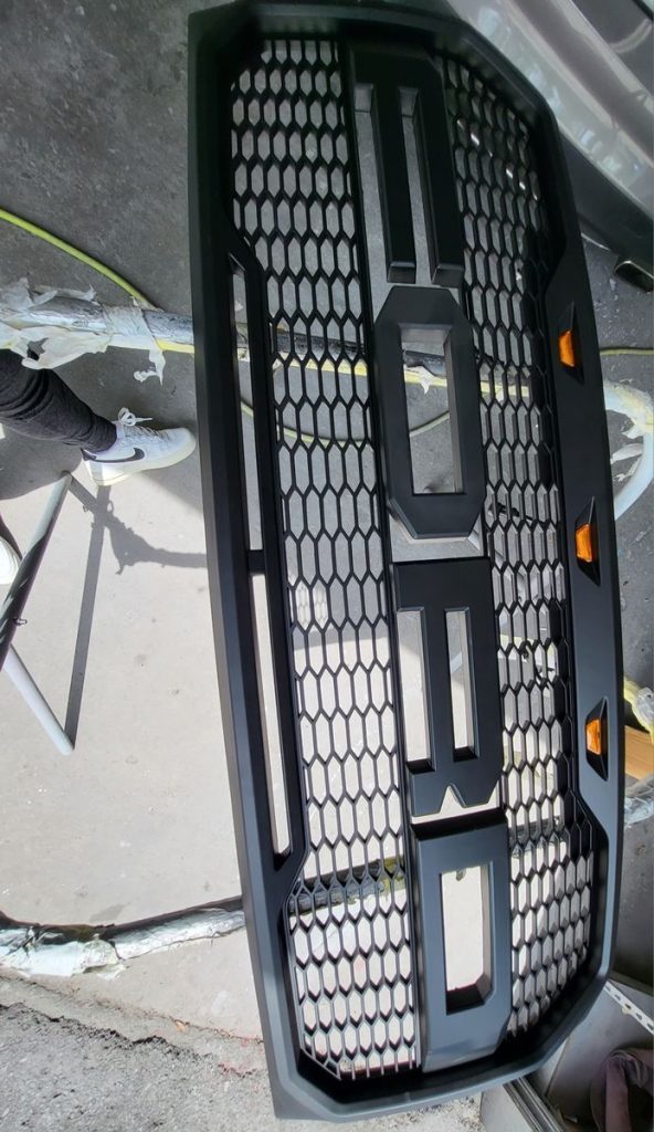 For 2009-2014 Ford F150 F-150 Raptor Style Grille Front Grill with Light Matte Black
