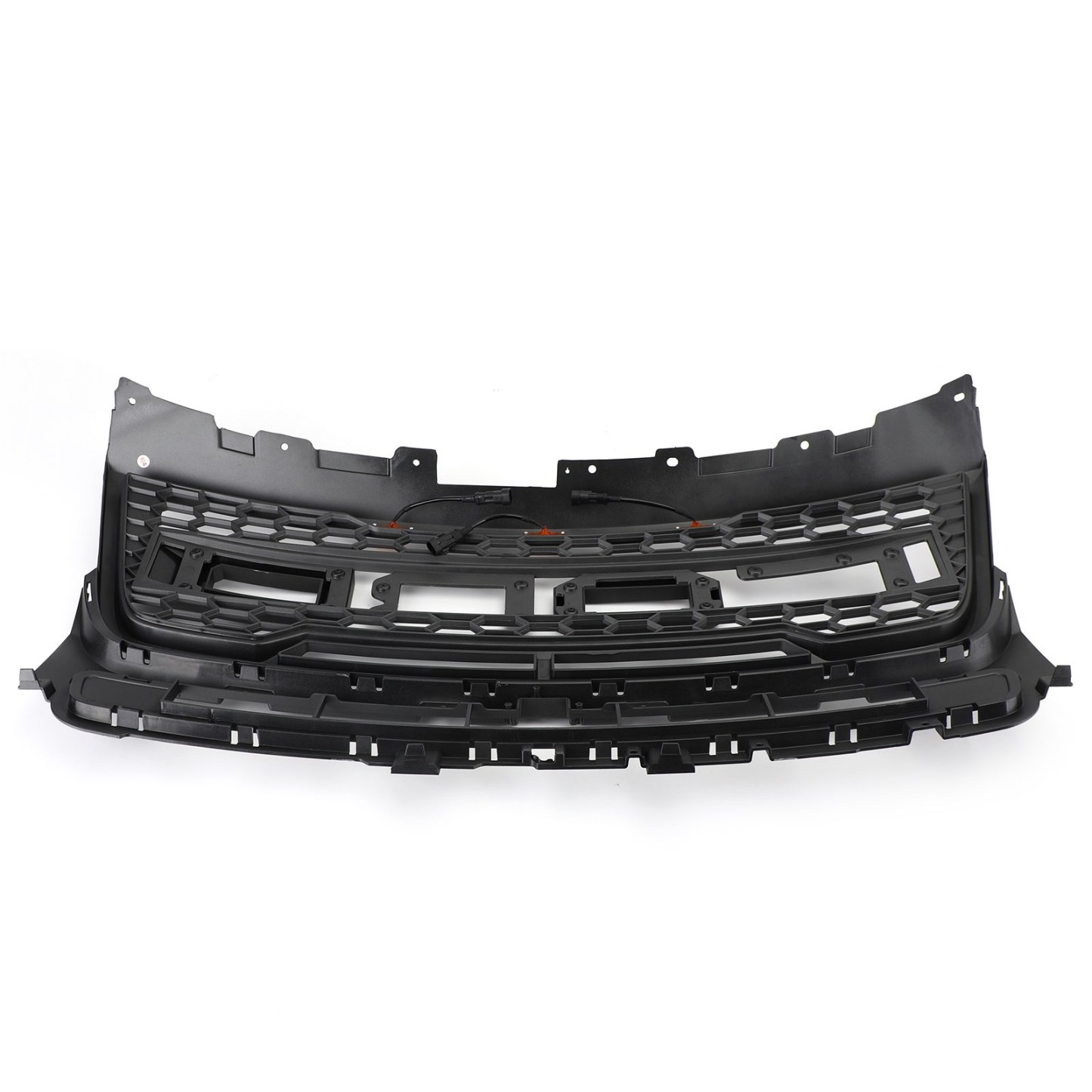 For 2016-2017 Ford Explorer Grill Raptor Style Front Grille With LED Lights Matte Black