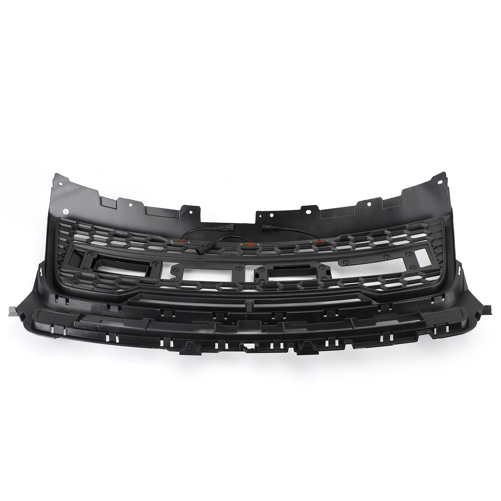 For 2016-2017 Ford Explorer Grill Raptor Style Front Grille With LED Lights Matte Black