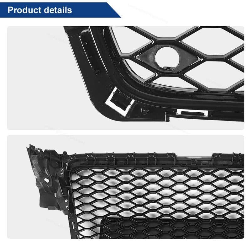 Audi A4 S4 B8 2008-2012 RS Style Honeycomb Front Bumper Grill Grille Gloss Black