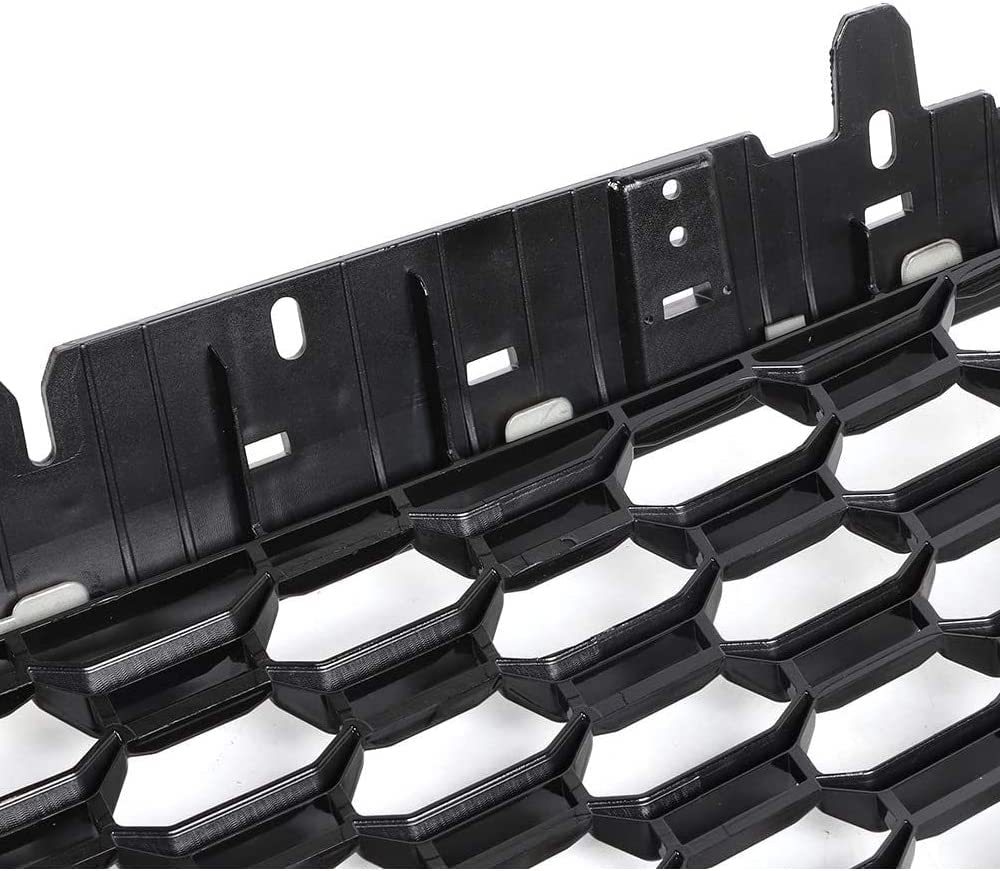 For 2016-2019 Audi A4 S4 B9 Honeycomb Grill Front Radiator Bumper Grille Gloss Black