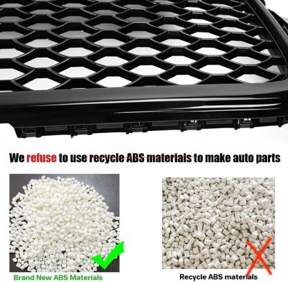 Audi A4 S4 B8 2008-2012 RS Style Honeycomb Front Bumper Grill Grille Gloss Black
