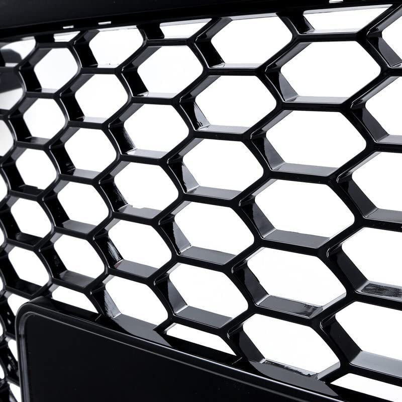 Audi A4 S4 B8 2008-2012 RS Style Honeycomb Front Bumper Grill Grille Gloss Black