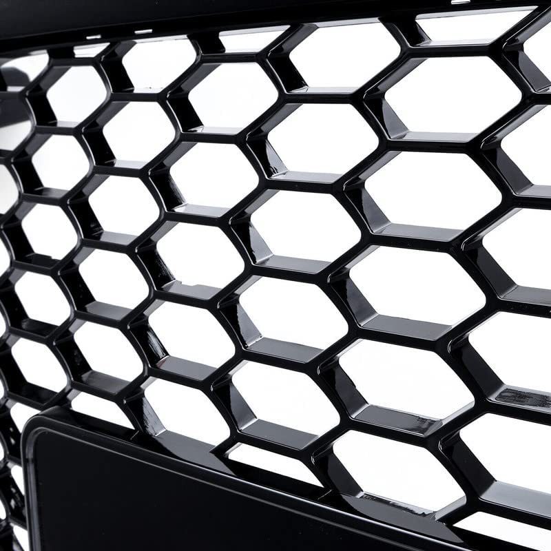 Audi A4 S4 B8 2008-2012 RS Style Honeycomb Front Bumper Grill Grille Gloss Black