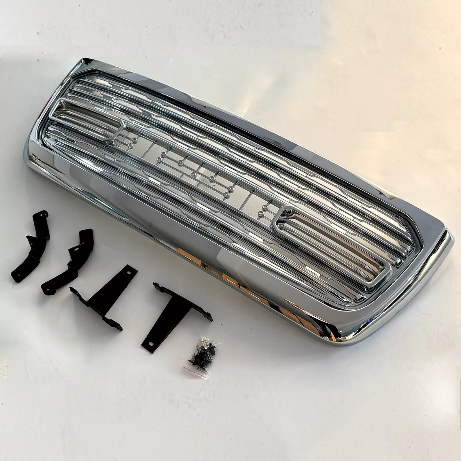 Chrome Front Grill For 2013-2018 Dodge Ram 2500 3500 Grille LTD Style Mesh with Letter