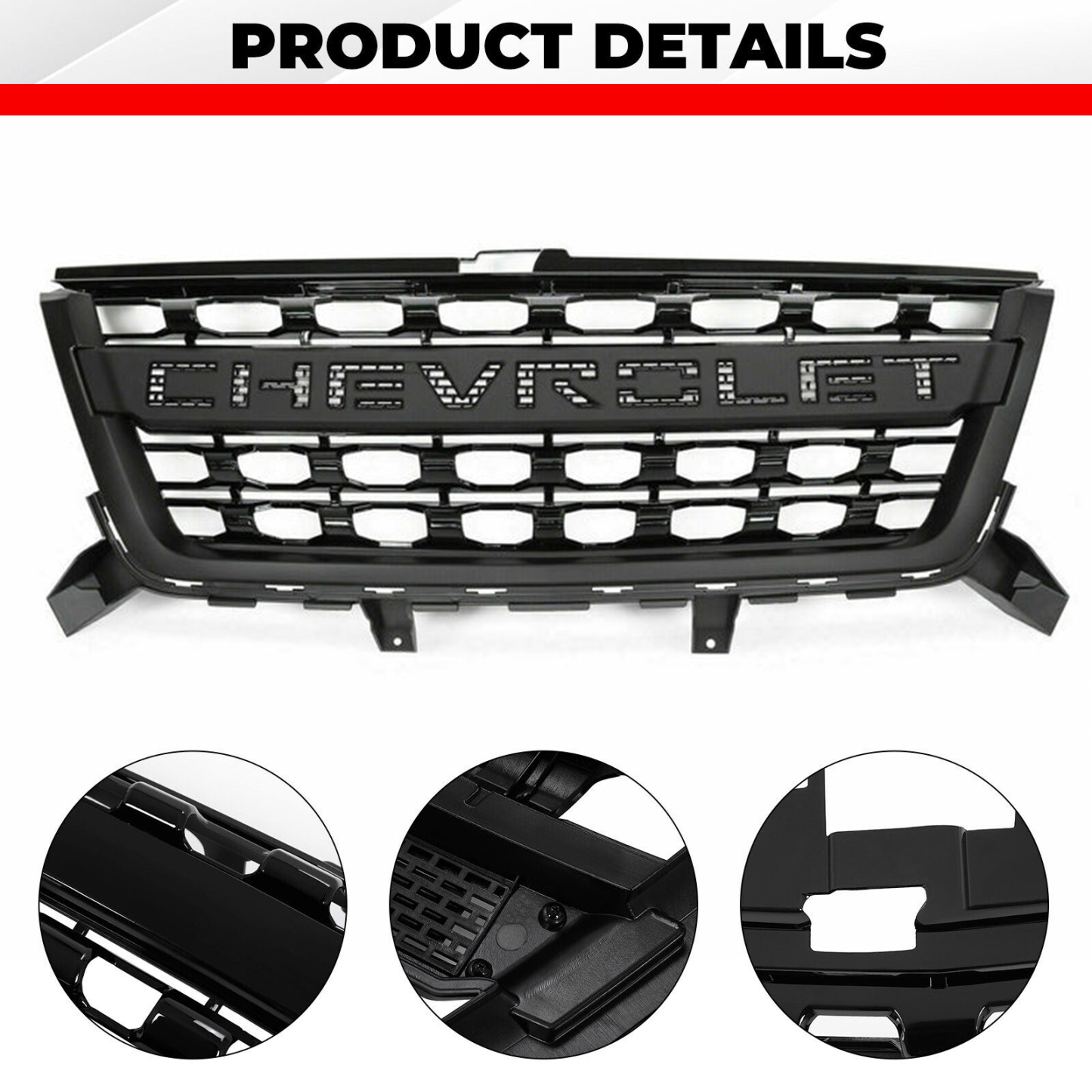 For 2016-2020 Chevrolet Colorado Front Grille Grill Matte Black