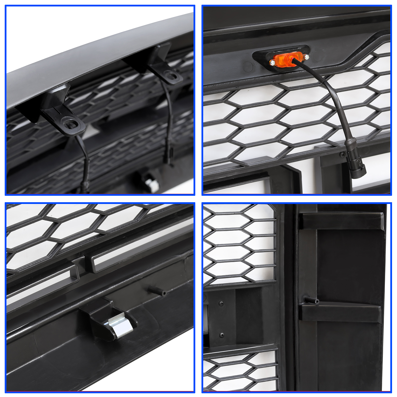 Front Grille for 2011-2016 F250 F350 F450 F550 Super Duty Raptor Style Grill With LED Light