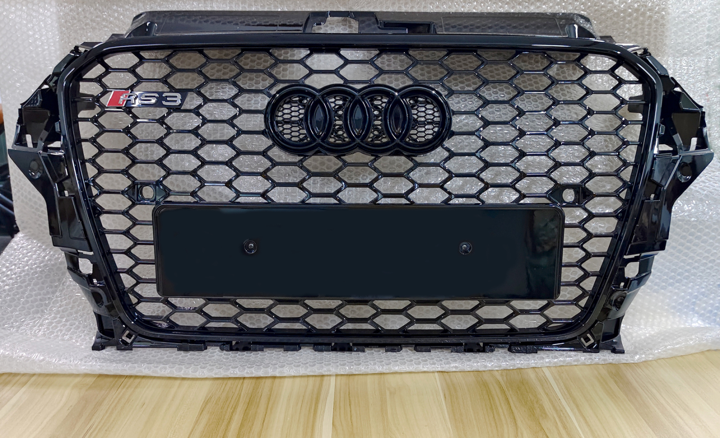 For 2013-2016 Audi A3 S3 8V Rs Style Grille Gloss Black Honeycomb Radiator Grill
