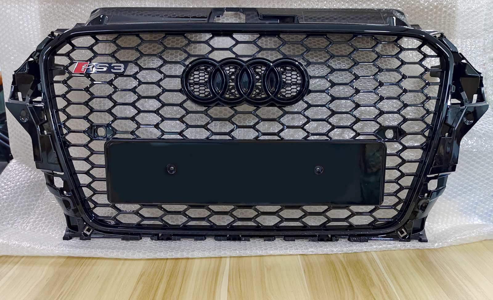 For 2013-2016 Audi A3 S3 8V Rs Style Grille Gloss Black Honeycomb Radiator Grill