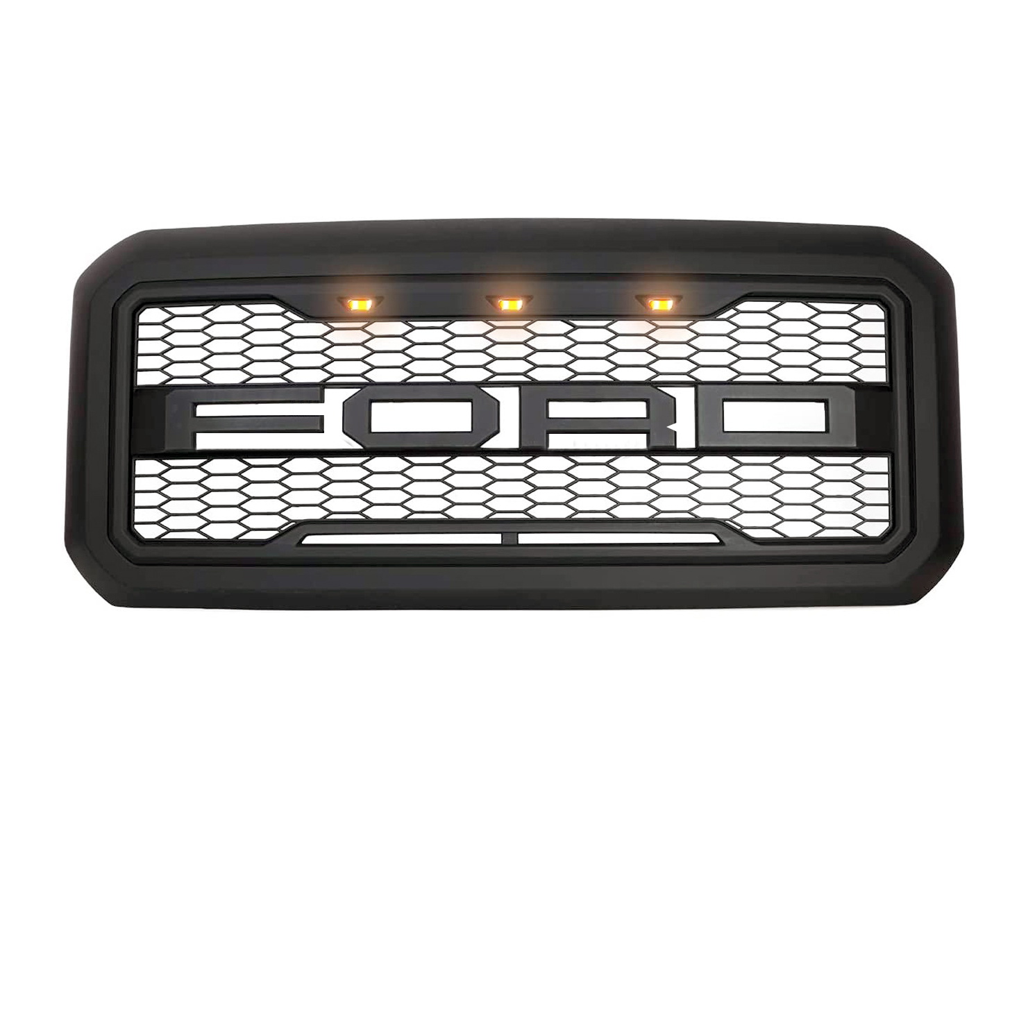 Front Grille for 2011-2016 F250 F350 F450 F550 Super Duty Raptor Style Grill With LED Light