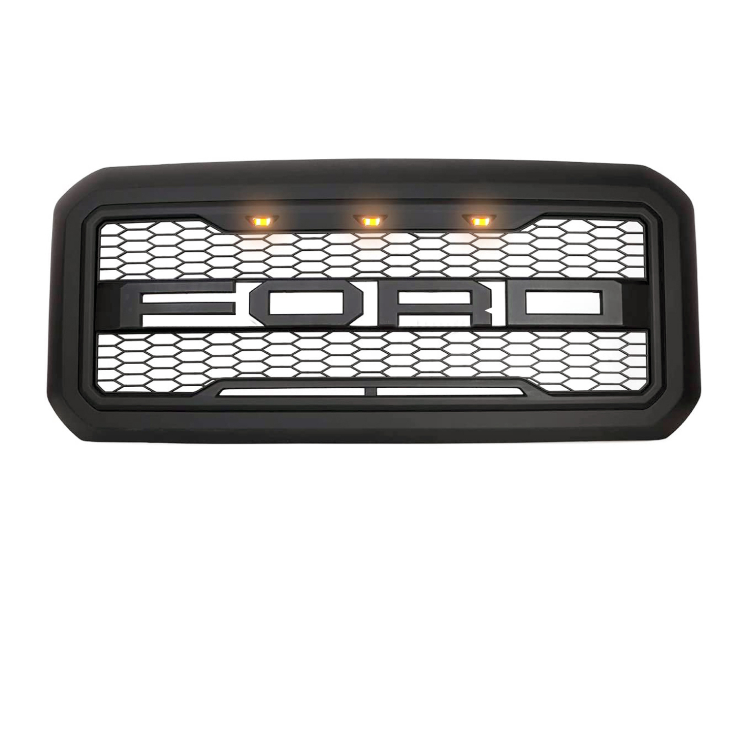 Front Grille for 2011-2016 F250 F350 F450 F550 Super Duty Raptor Style Grill With LED Light