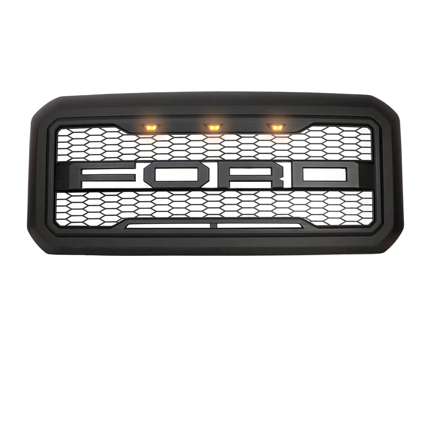 Front Grille for 2011-2016 F250 F350 F450 F550 Super Duty Raptor Style Grill With LED Light