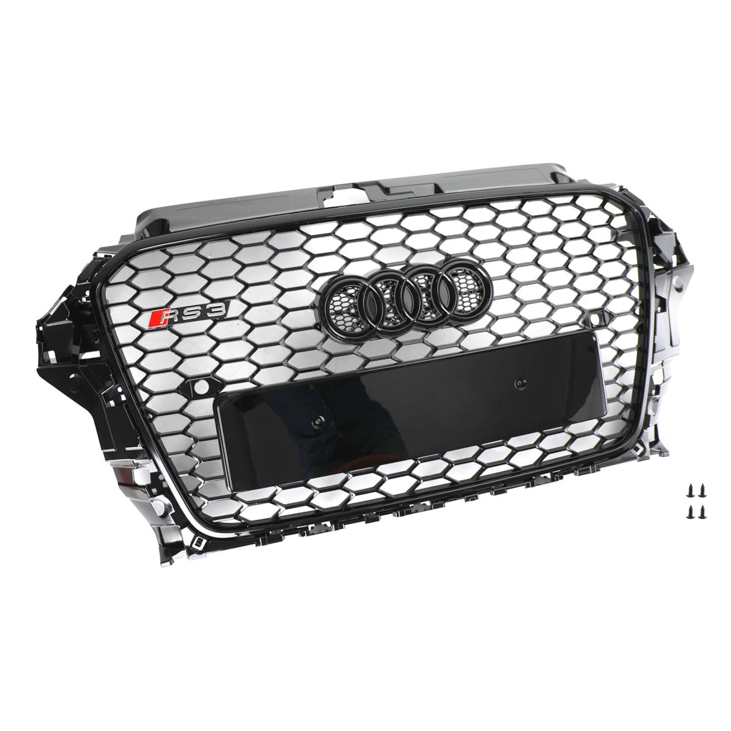 For 2013-2016 Audi A3 S3 8V Rs Style Grille Gloss Black Honeycomb Radiator Grill