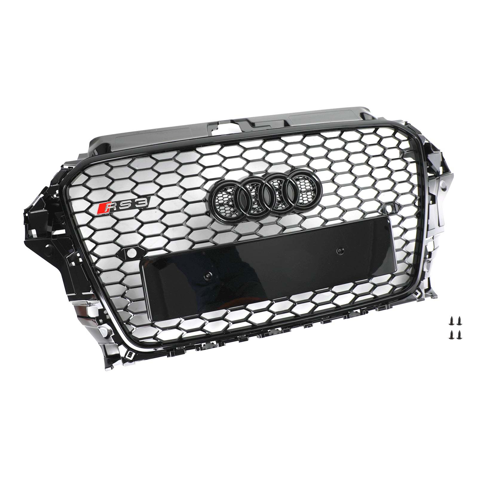 For 2013-2016 Audi A3 S3 8V Rs Style Grille Gloss Black Honeycomb Radiator Grill