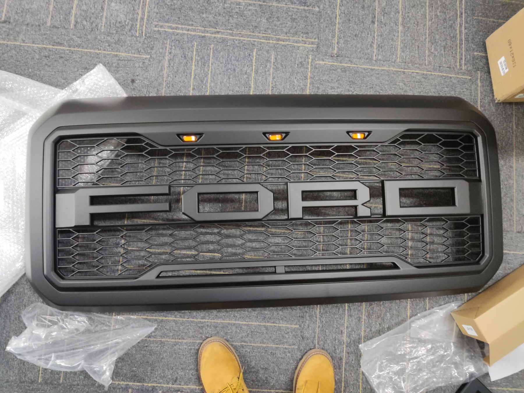 Black Friday Sale Front Grille for 2011-2016 F250 F350 F450 F550 Super Duty Raptor Style Grill With LED Light