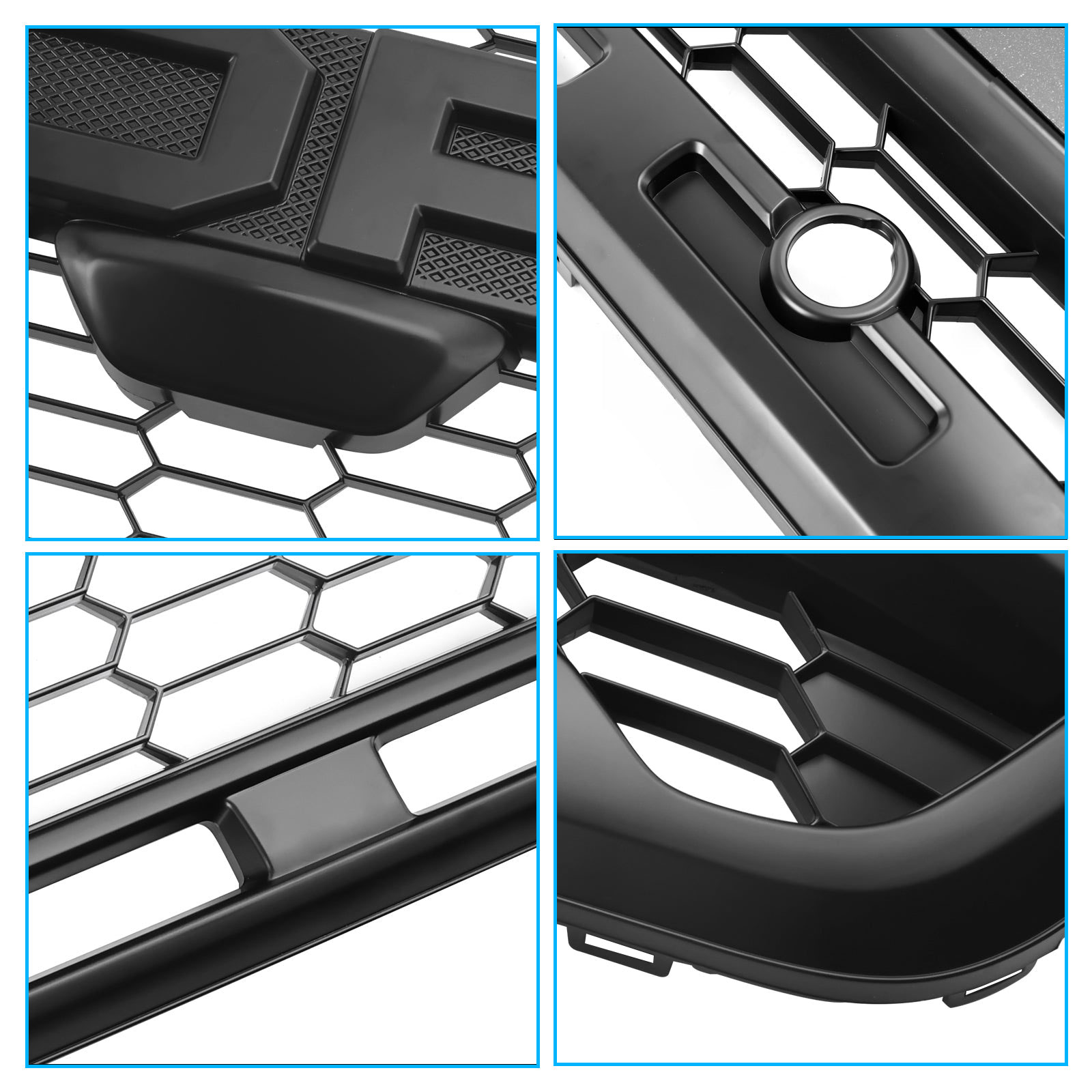 For 2019-2024 Ford Transit MK8 Trail Raptor Style Front Grille Replacement Matte Black Grill
