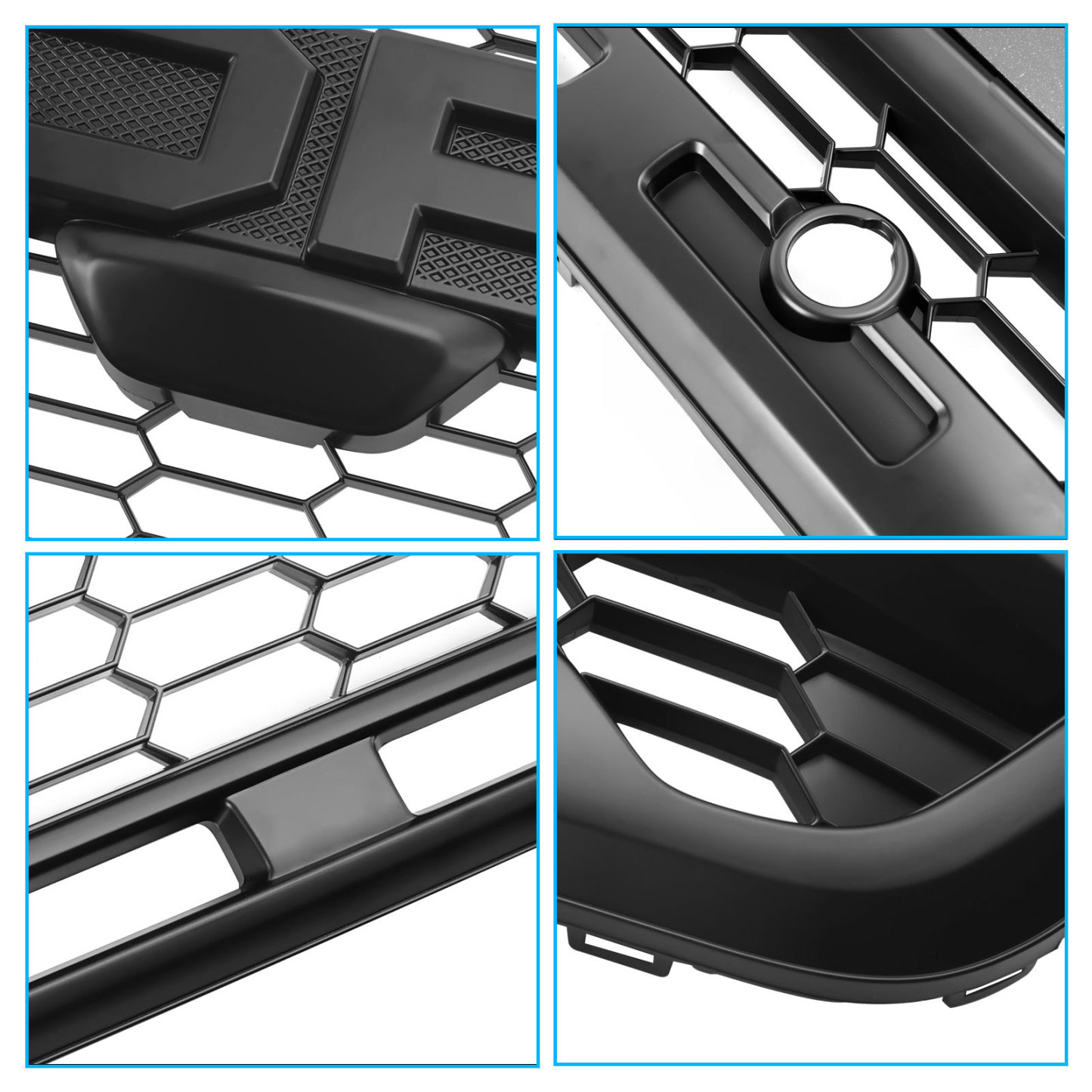 For 2019-2024 Ford Transit MK8 Trail Raptor Style Front Grille Replacement Matte Black Grill