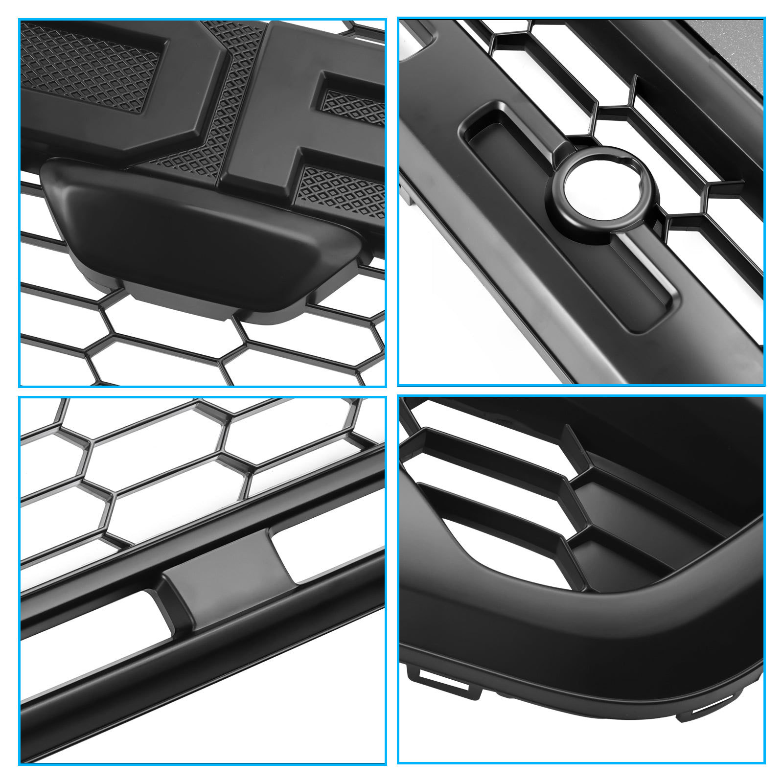 For 2019-2024 Ford Transit MK8 Trail Raptor Style Front Grille Replacement Matte Black Grill