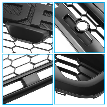 For 2019-2024 Ford Transit MK8 Trail Raptor Style Front Grille Replacement Matte Black Grill
