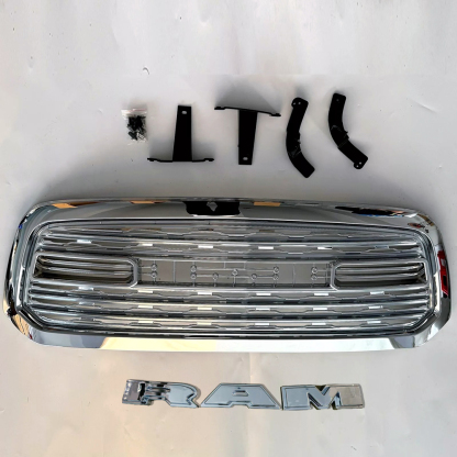  For 2013-2018 Dodge Ram 1500 Grill Limited Style Front Grille Chrome Mesh with Letter