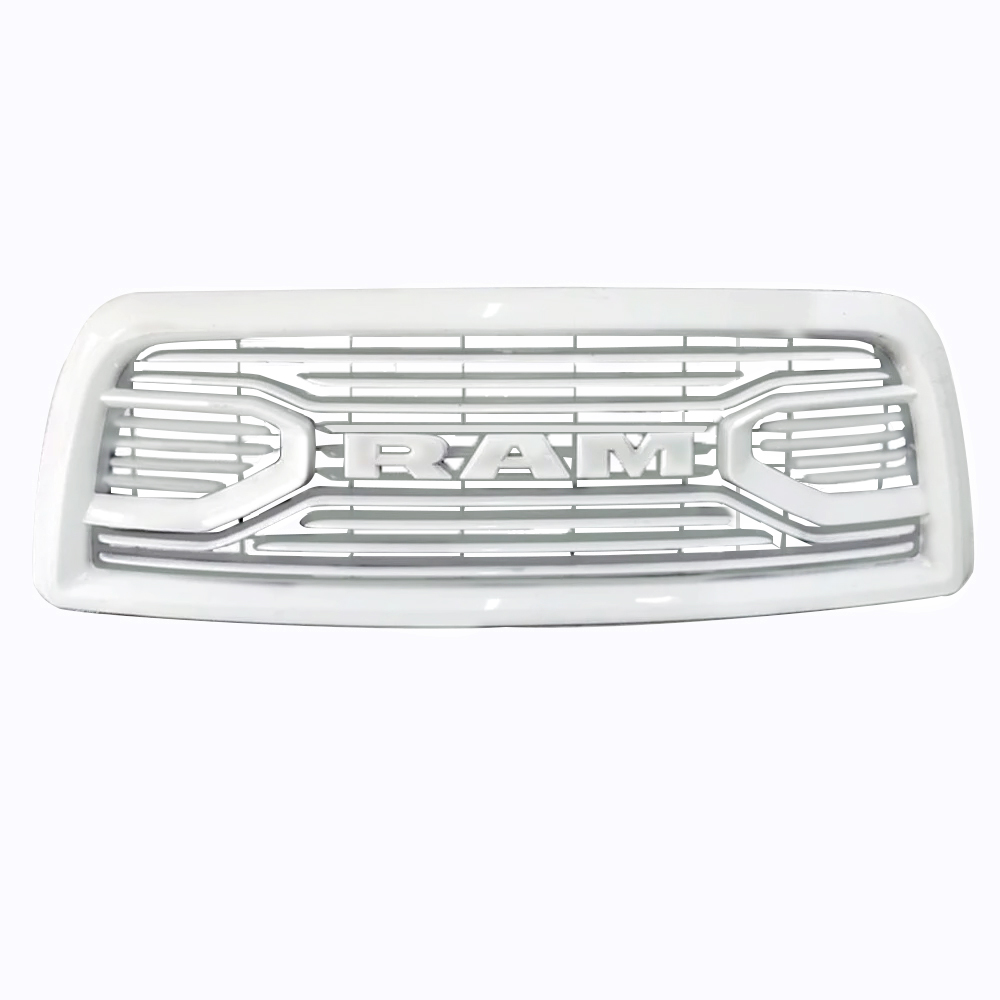 Bright White Front Grill For 2013-2018 Dodge Ram 2500 3500 Grille Big Horn Style Mesh with Letter