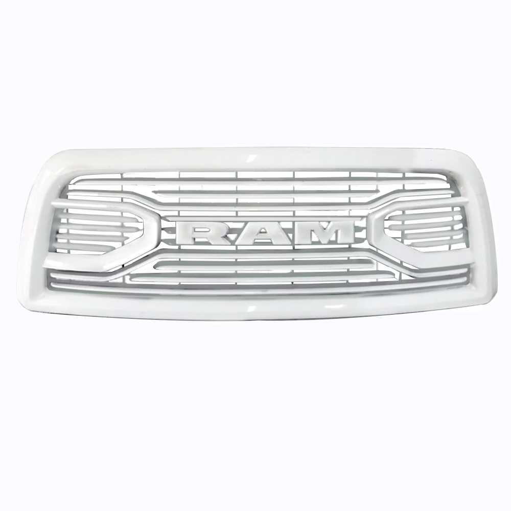 Bright White Front Grill For 2013-2018 Dodge Ram 2500 3500 Grille Big Horn Style Mesh with Letter