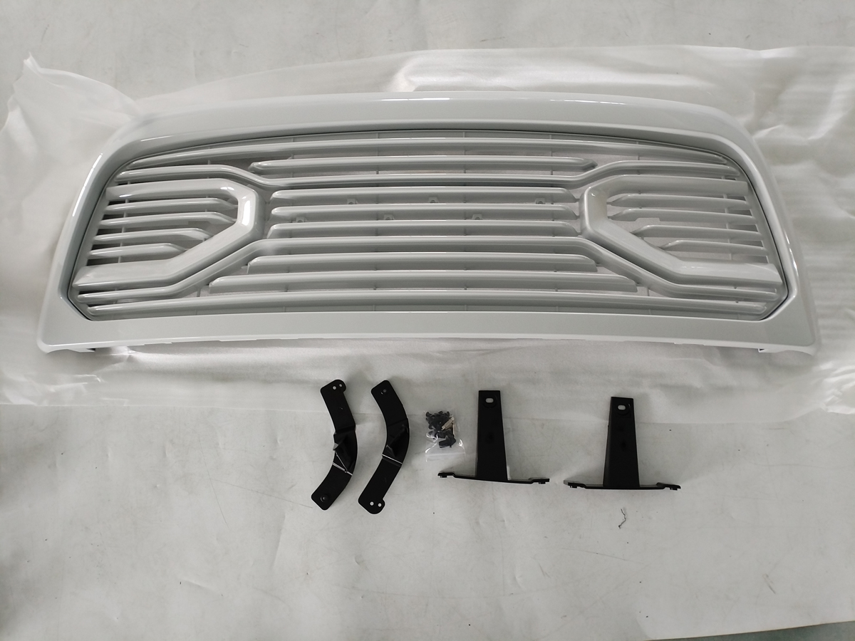 Bright White Front Grill For 2013-2018 Dodge Ram 2500 3500 Grille Big Horn Style Mesh with Letter
