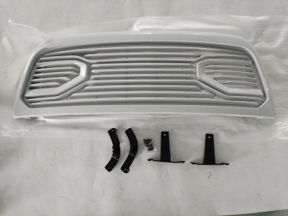 Bright White Front Grill For 2013-2018 Dodge Ram 2500 3500 Grille Big Horn Style Mesh with Letter