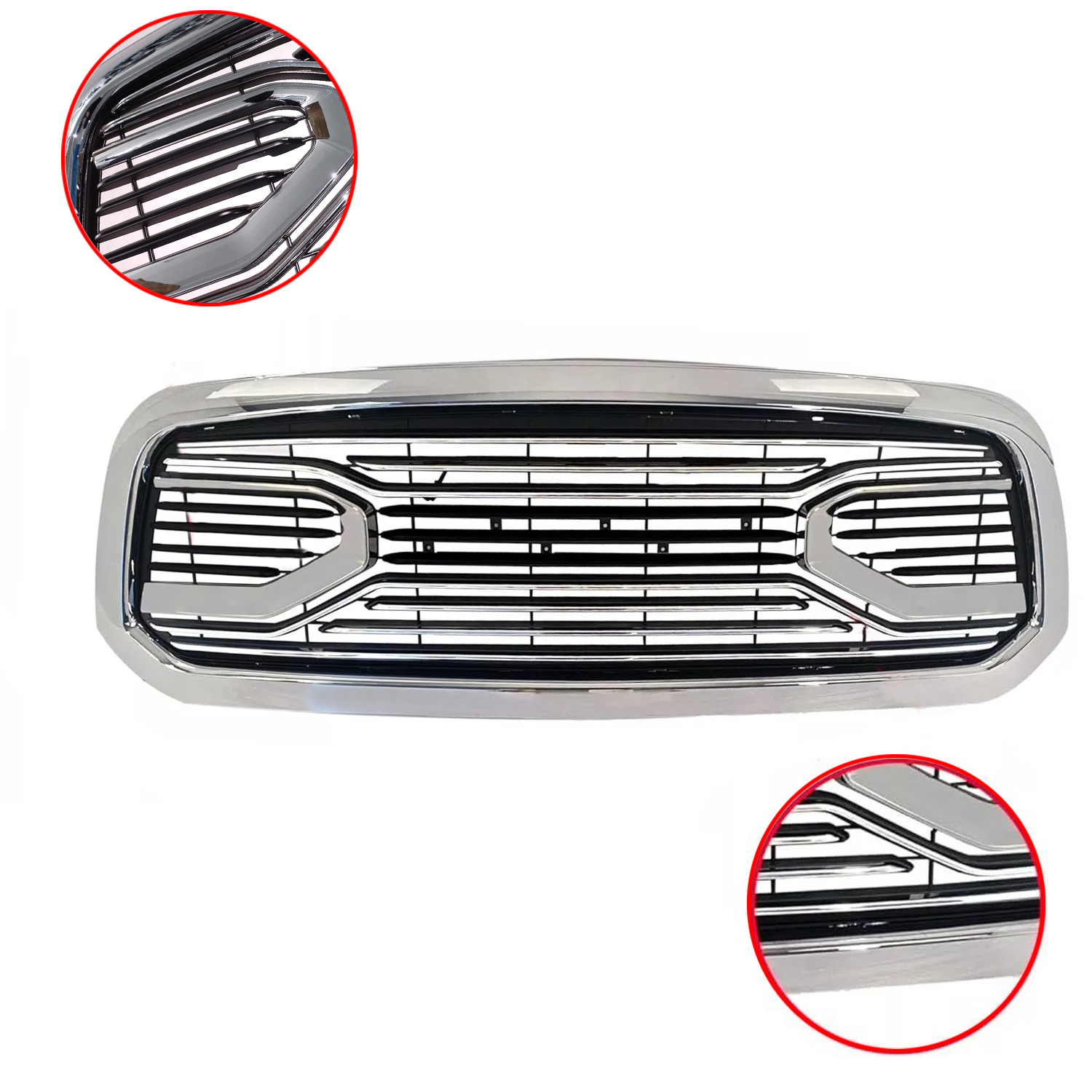 For 2013-2018 Dodge Ram 1500 Front Grille Big Horn Style Grill Chrome