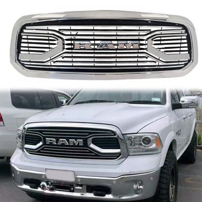 For 2013-2018 Dodge Ram 1500 Front Grille Big Horn Style Grill Chrome