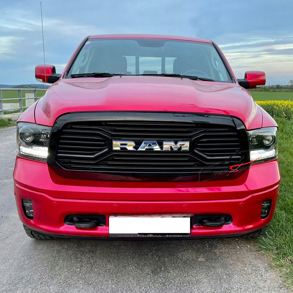 For 2013-2018 Dodge Ram 1500 Front Grille Big Horn Style Grill Glossy Black