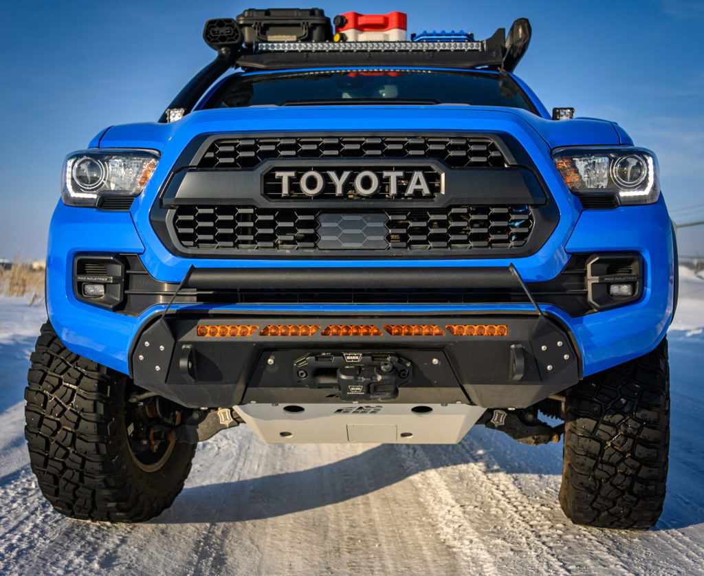 For 2016-2023 Toyota Tacoma Grill Front Bumper Grille With Sensor Cover Matte Black