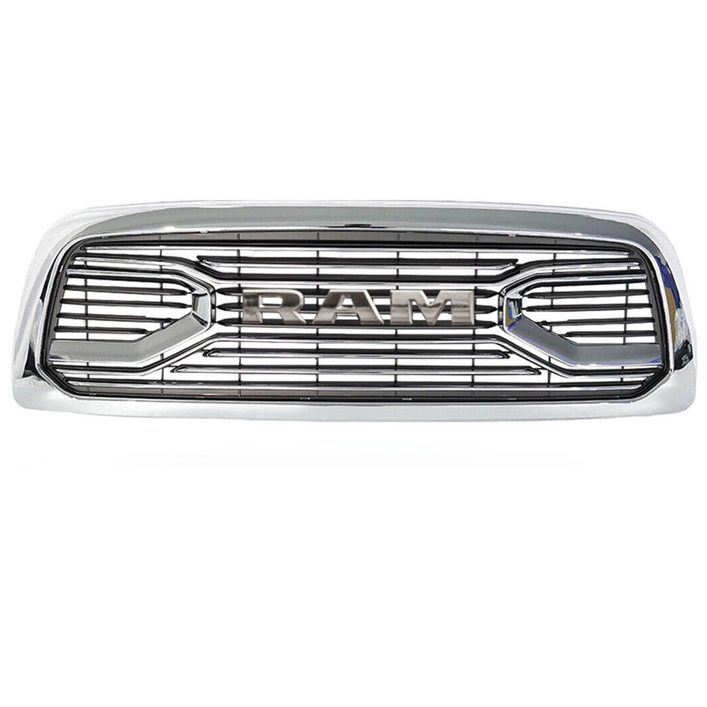 For 2009-2012 Dodge Ram 1500 Front Grille Big Horn Style Grill Chrome with Letter
