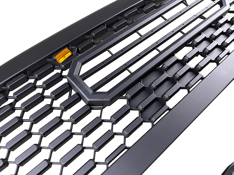 For 2010-2018 Toyota Sequoia Grille Matte Black Front Grill With LED Lights