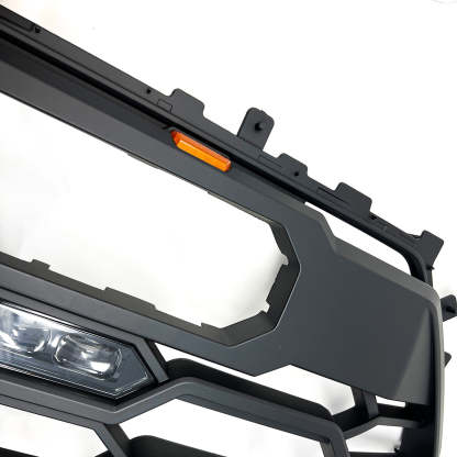 For 2022 2023 Toyota Tundra Trd Pro Grill Front Grille With LED Light & Letter Matte Black