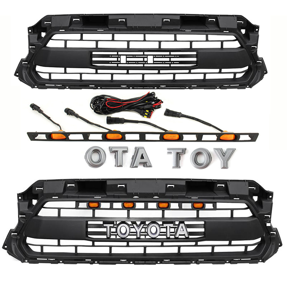 For 2012-2015 Toyota Tacoma TRD Pro Grill Front Grille Mesh with LED Light & Letters