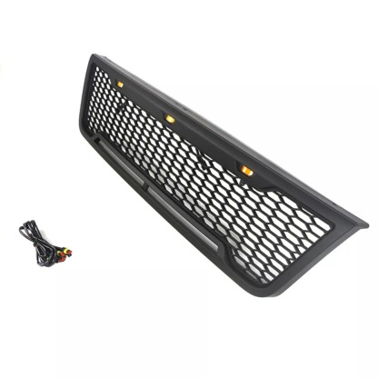 For 2003-2007 Ford E150 E250 E350 Grill Front Bumper Grille With LED Lights