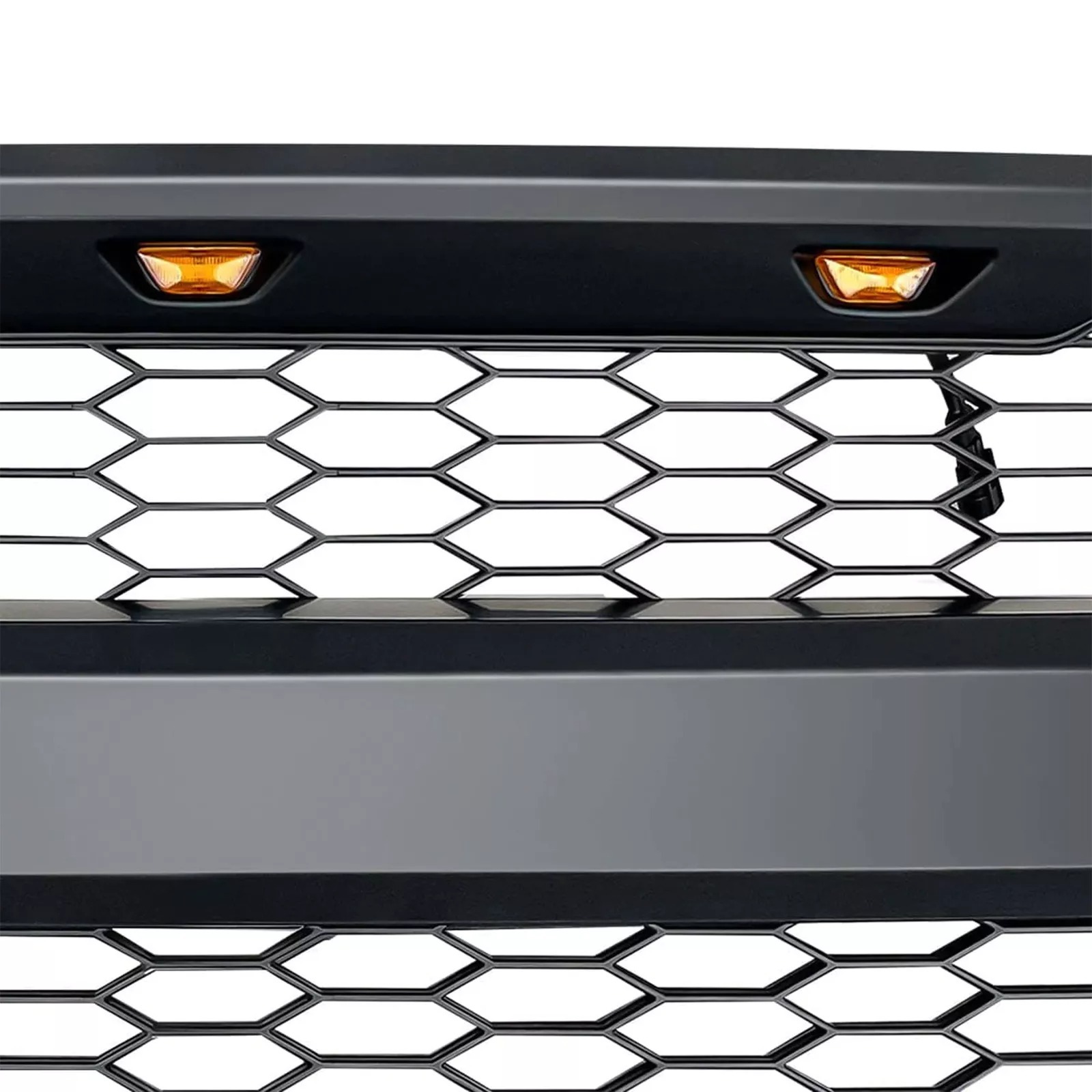 For Ford F150 2009-2014 Grill Raptor Style Front Grille Matte Black  Mesh With Emblem Hole & Turn Light