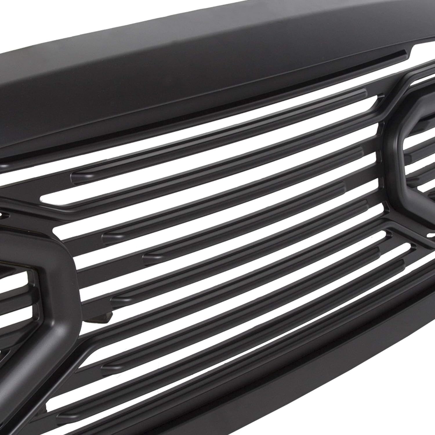 Front Big Horn Style Grille for 2006-2008 Dodge RAM 1500 Grill Matte Black with Letters