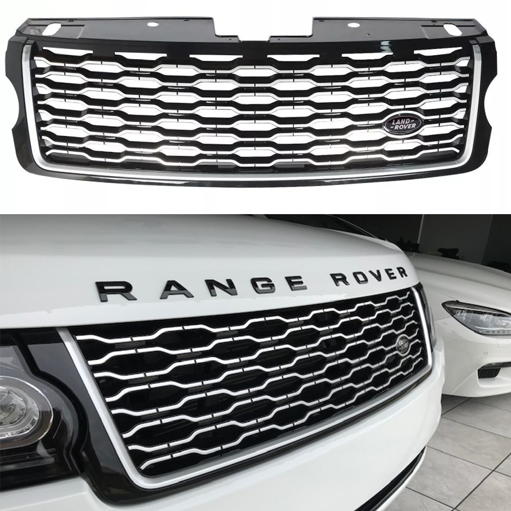 for 2013-2017 Range Rover Vogue L405 Grille Front Grill Silver +Gloss Black