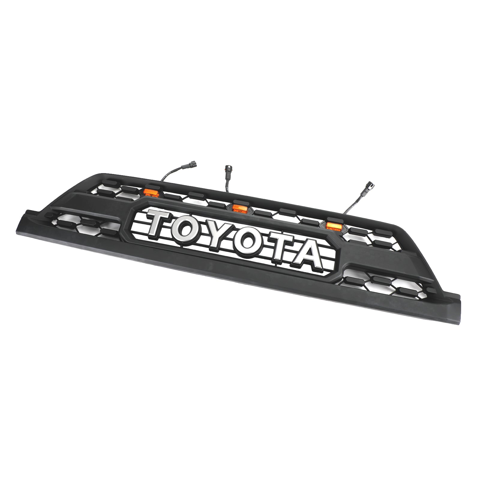 For 2003-2005 Toyota 4Runner Grill Matte Black Front Grille with Light & Letter