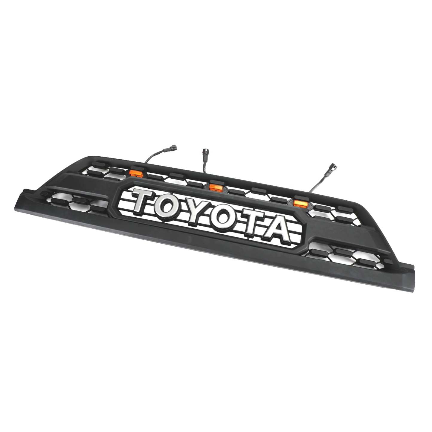 For 2003-2005 Toyota 4Runner Grill Matte Black Front Grille with Light & Letter