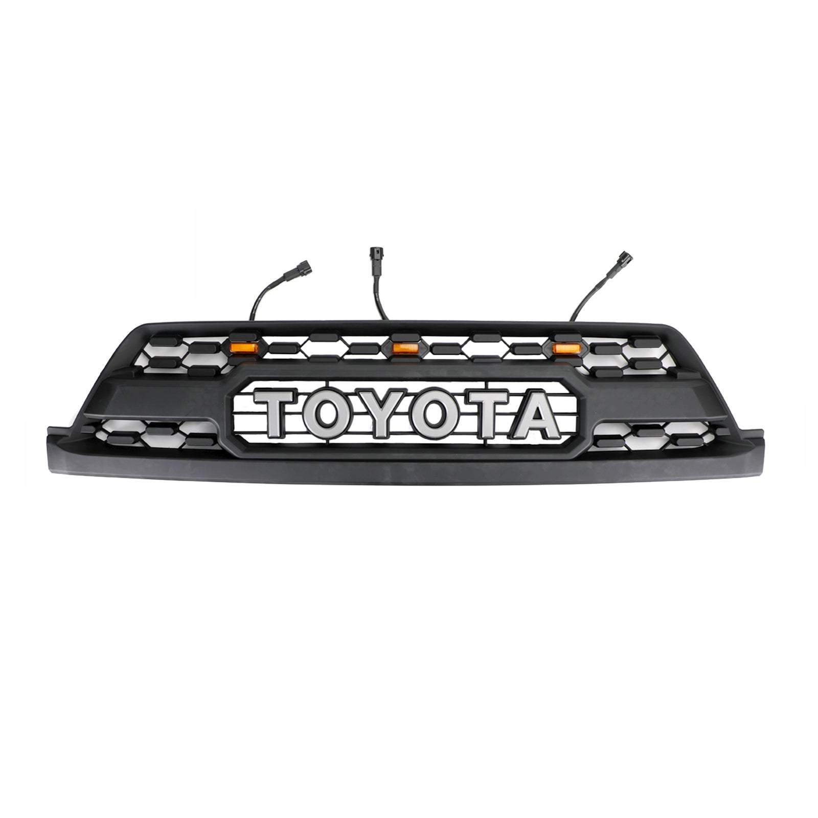For 2003-2005 Toyota 4Runner Grill Matte Black Front Grille with Light & Letter