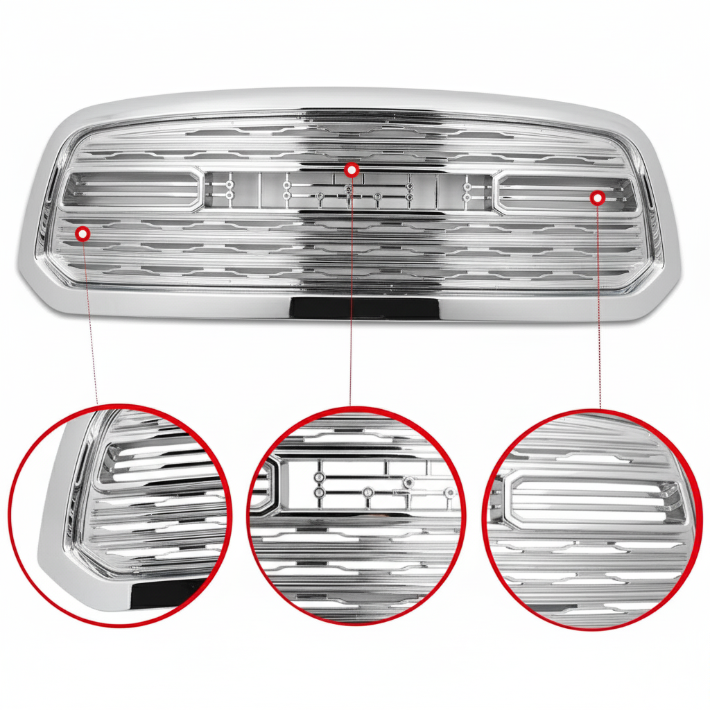 For 2013-2018 Dodge Ram 1500 Grill Limited Style Front Grille with Letter Chrome