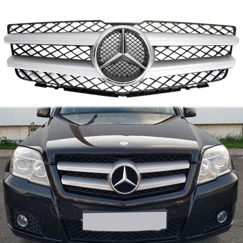 For 2010-2012 Mercedes Benz GLK-Class X204 GLK350 Front Grill W/ Star Emblem Grille